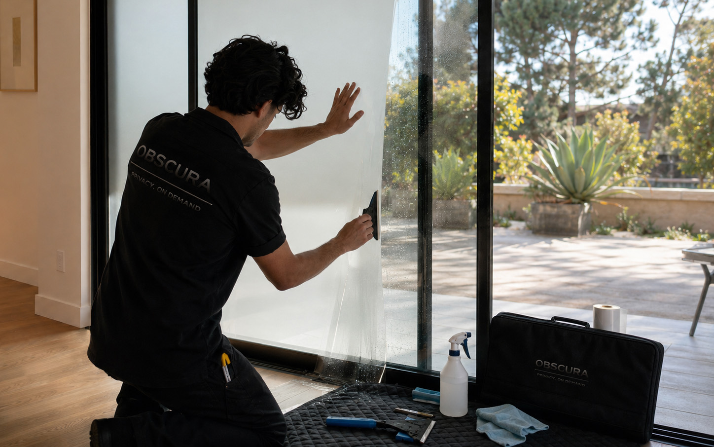 3. Install the Film of a smart film installation